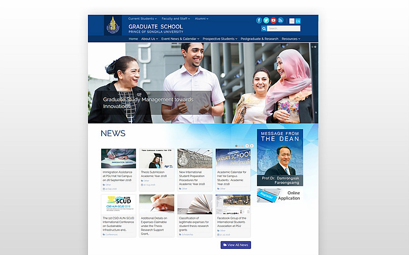 รับทำเว็บไซต์บัณฑิตวิทยาลัย ม.สงขลานครินทร์ รับทำเว็บไซต์บัณฑิตวิทยาลัย ม.สงขลานครินทร์