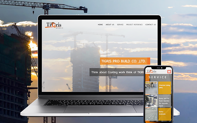 รับทำเว็บไซต์รับเหมาก่อสร้าง Tigris PB รับทำเว็บไซต์รับเหมาก่อสร้าง Tigris PB
