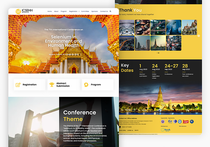 รับออกแบบเว็บไซต์งานประชุมนานาชาติ ICSEHH 2023 รับออกแบบเว็บไซต์งานประชุมนานาชาติ ICSEHH 2023
